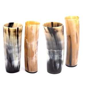 Antik tasarım doğal boynuz ayı içme fincan el işi kısa cam Bar cilalı denizcilik Viking tarzı düşük fiyat - Product Image 4