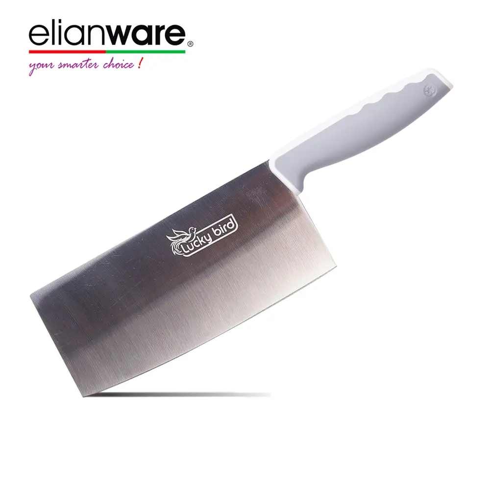 Elianware faca de aço inoxidável, fatiador de carne de alta qualidade com punho ergonômico plástico