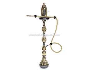限量版Farida Shisha Cafe水烟壶锤打金黄铜豪华陶瓷粘土独特镜子工艺免费型成套