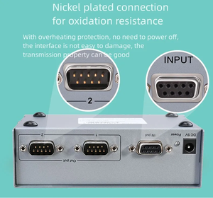 DTECH Nickel Plated Connector Metal Shell 1 in 2 Out Female to Male RS232 DB9 Serial Converter Splitter 1*2 - Product Image 3