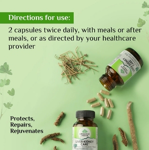 Certified and Organic <strong>India</strong> Liver and <strong>Kidney</strong> Care 60 Capsules Health Care Product Hepatitis Ayurvedic Nutritional supplements - Product Image 6