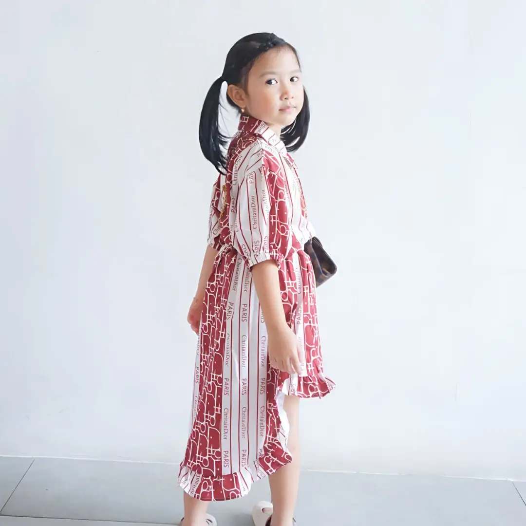 Yaz yeni stil kızlar kore tarzı 3-7 yıl giysi setleri çocuk kız moda