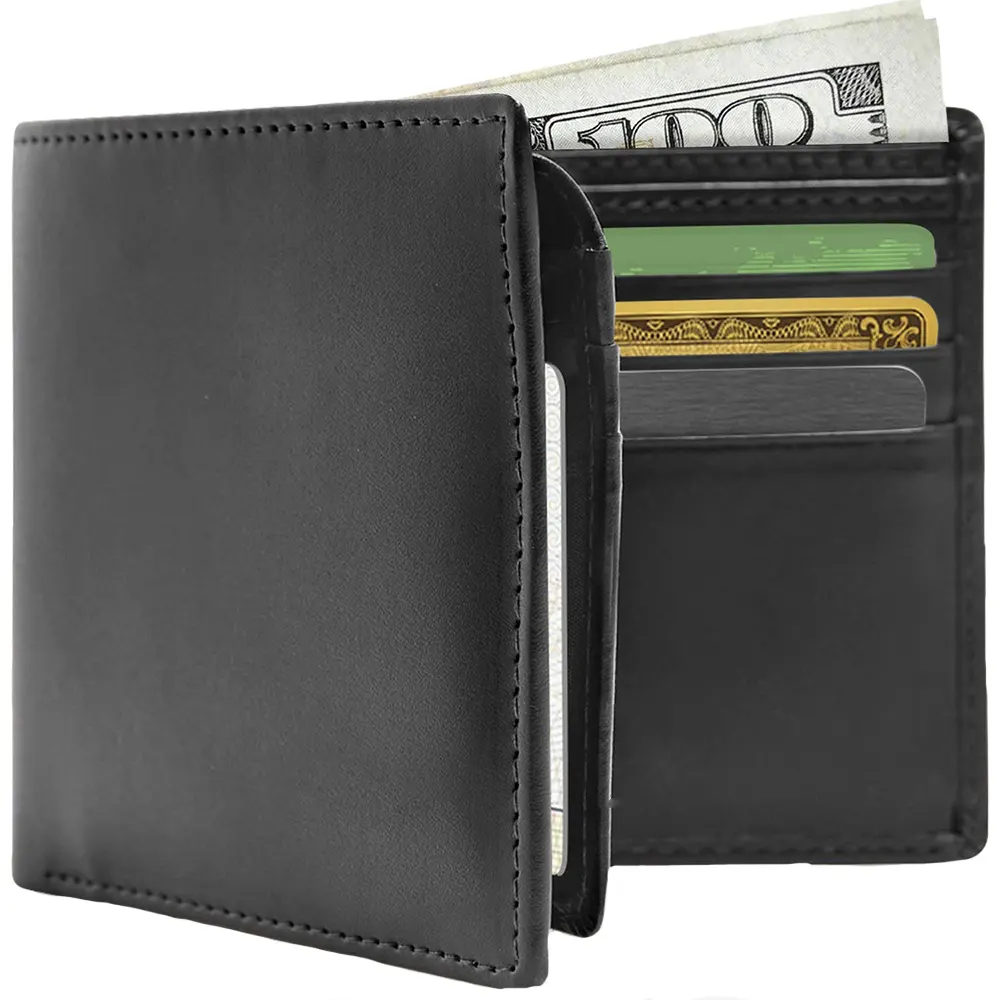 Modern Design Plain Style Best Quality oem leather wallet for men zipper wallets for men Leather Men's Wallet from Indian