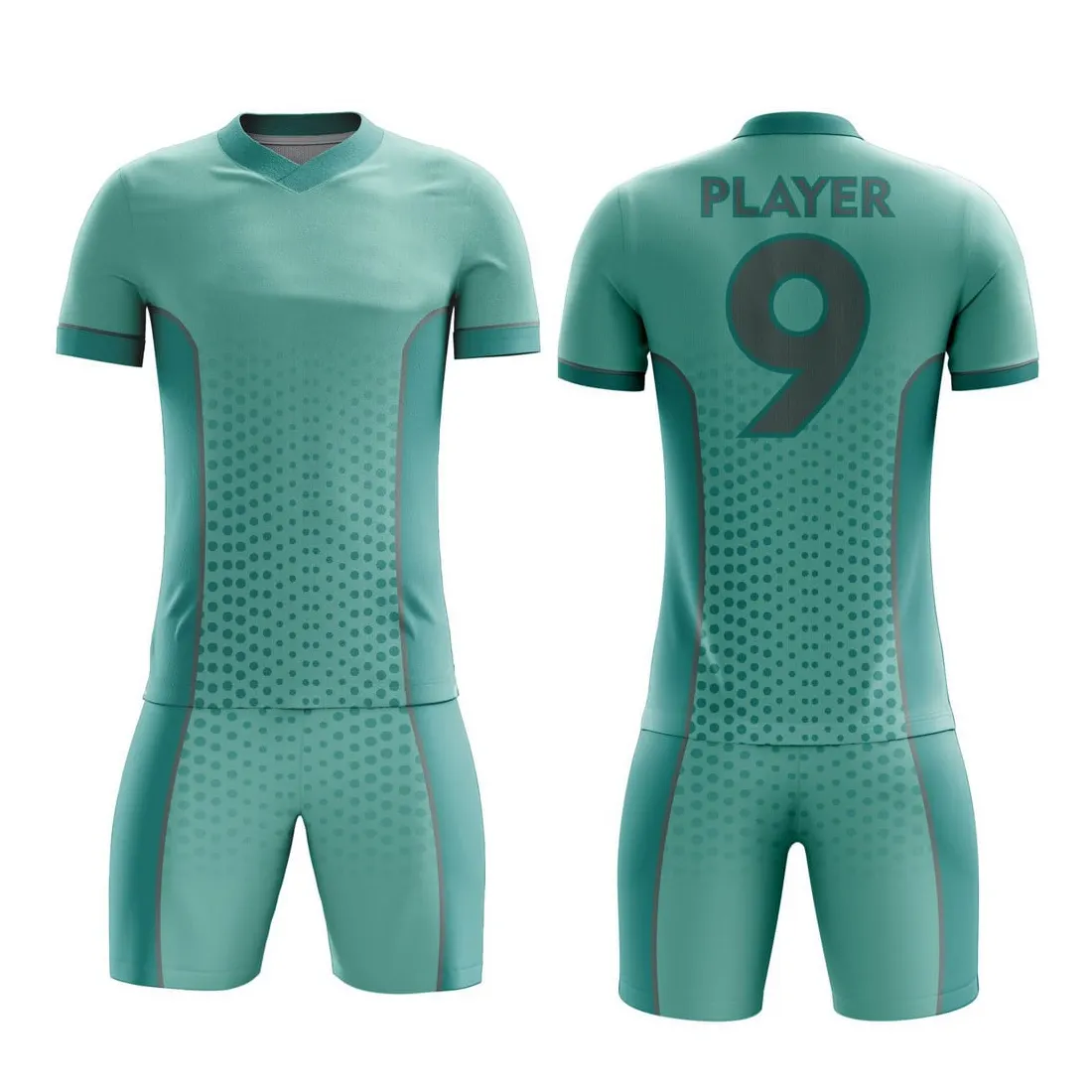 Uniforme de fútbol de nuevo diseño de Material de poliéster ligero de impresión de logotipo personalizado de alta calidad profesional