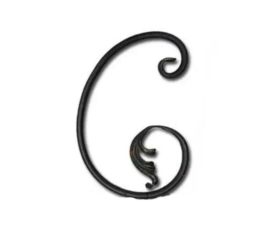 wrought iron material Country house baroque ornamental components elements for gate fence stair