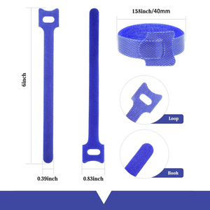 Logotipo personalizado Flame Redantant Hook And Loop Múltiples colores Reutilizable Nylon Hook Loop Cable Tie - Product Image 4