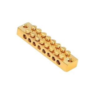 <strong>Customized</strong> Best Quality Brass Neutral Link Bar DIN Rail Power Distribution <strong>Terminal</strong> <strong>Blocks</strong> For Sale - Product Image 2