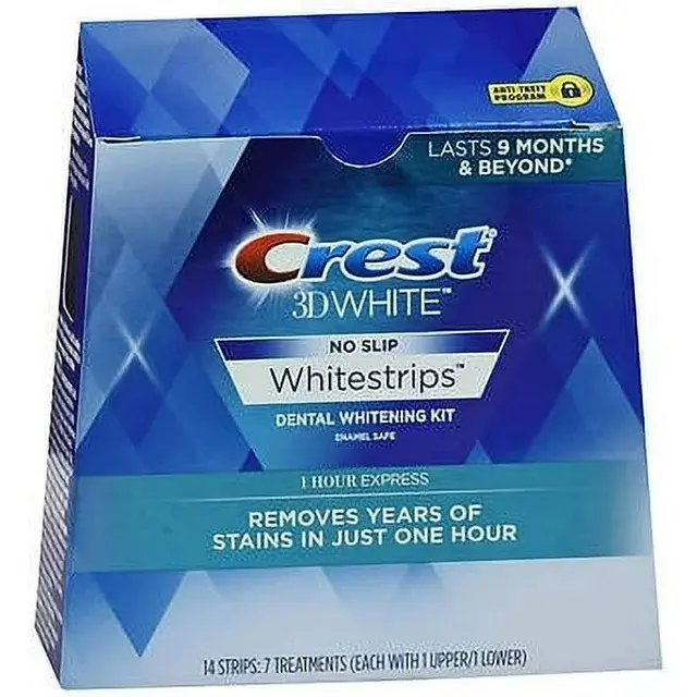 Crest 3D Whitestrips Kit de blanchiment dentaire express 1 heure