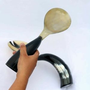 Decent <strong>Shape</strong> Natural Buffalo <strong>Horn</strong> Flatware Spoon for Coffee Tea scoop <strong>Horn</strong> Spoon Set Kitchenware Utensils Dinnerware <strong>Horn</strong> Spoons - Product Image 6