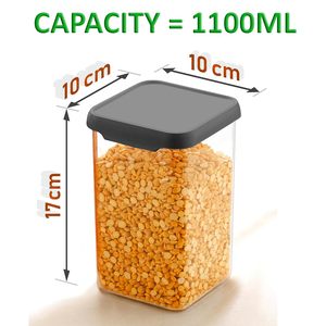 <strong>Stackable</strong> Food Storage <strong>Containers</strong> <strong>with</strong> <strong>Lids</strong> for Kitchen and Pantry Organization - Product Image 4
