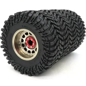 4x RC 2.2タイヤ高さ127mm & 2.2ビードロックホイール4オフセット1/10泥クローラー用
