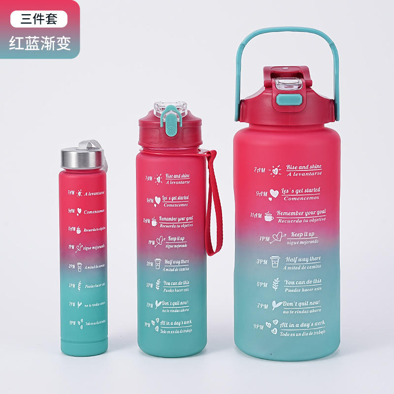 Red and Blue Gradient Three-Piece Set