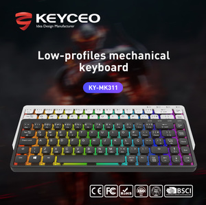 Hot Mac/Win segunda conmutación teclas multifunción RGB color deslumbrante 3000mAh larga vida útil bajo perfil Teclado mecánico
