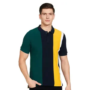 Export Quality Stylish Design Polo Shirt For Men Custom Casual Striped Men's Polo Shirt Short Sleeve Slim Fit Polo T Shirt
