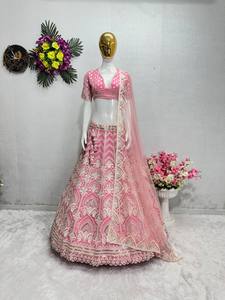 重型派对穿Lehenga Choli套装为女性，包括宝莱坞印度派对的Dupatta和Lahenga Choli - Product Image 2