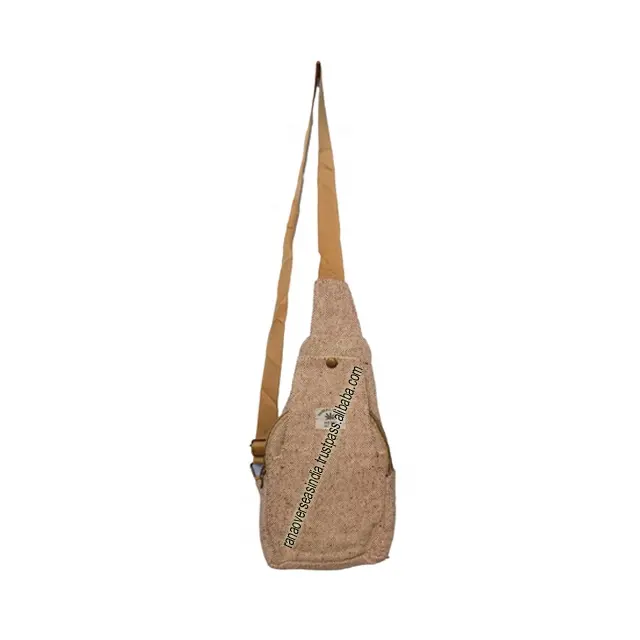 Sling Crossbody Shoulder Bags With Adjustable Strap Made Of Cotton Fabric For Men And Women