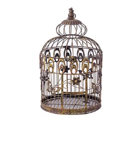 Artisan yapımı kırmızı Metal kuş aviary küçük kuşlar tuzak kafesi kalpler dekorasyon Hutch ile ev şeklinde imzalanmış ve kutu içinde paketlenmiş