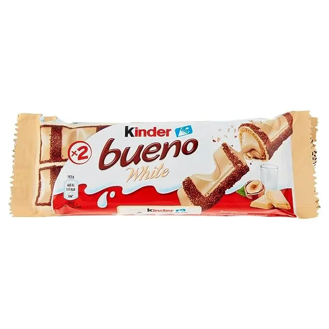 Cung cấp số lượng lớn Kinder Bueno thanh sô cô la trắng 39g sữa và thanh sô cô la Hazelnut với giá bán buôn từ chúng tôi xuất khẩu