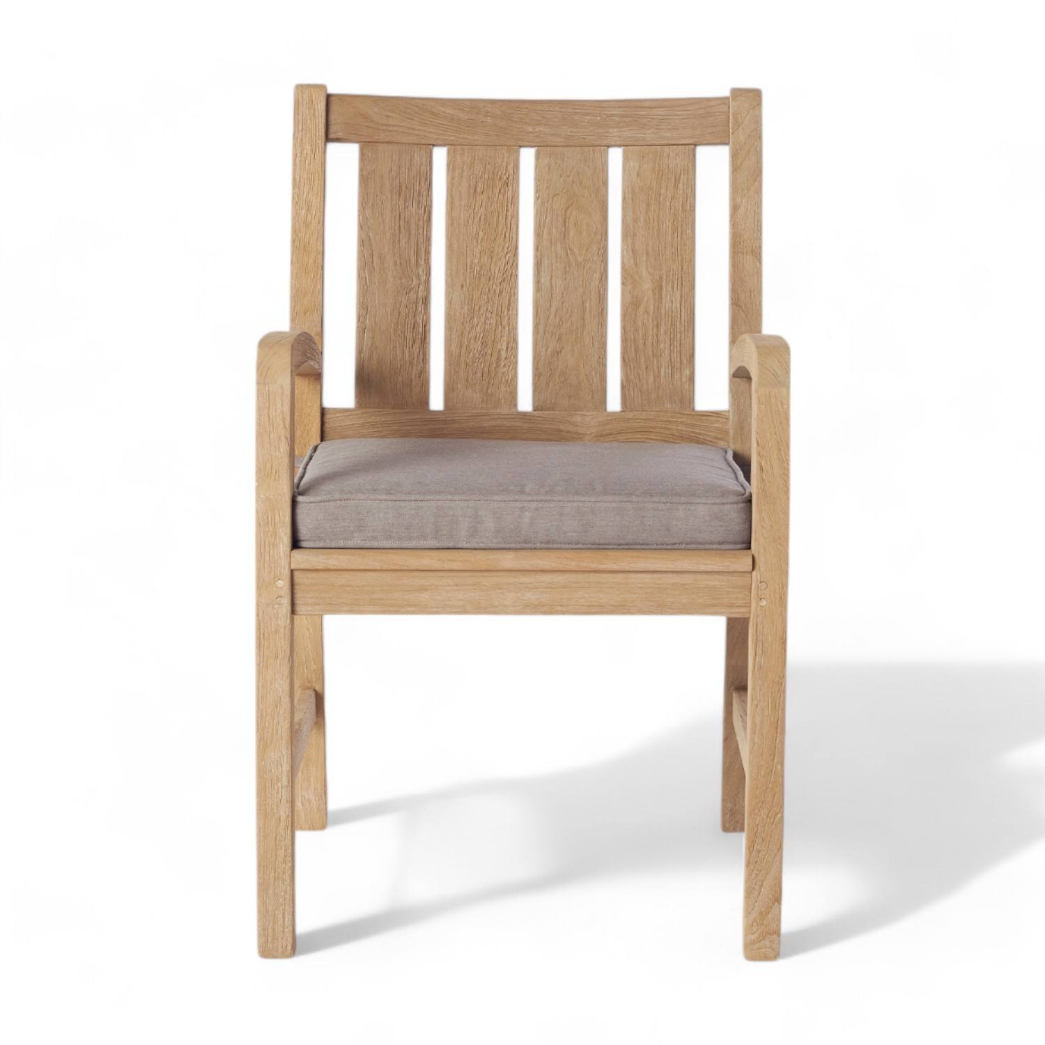 Weathered Teak Chair with Cushion