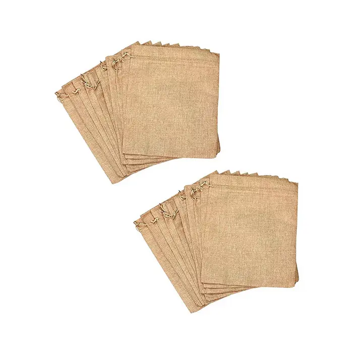 Emballage de thé personnalisé sacs de jute fenêtre d'emballage sac de jute fourre-tout acheteurs de riz utilisé sacs de jute de jute pour cadeau