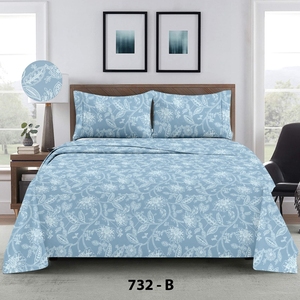 King Size Soft <strong>Bedding</strong> Set - Premium Digital Printed Cotton Sheets for Bedroom and Home Decor Experience the Perfect Combination - Product Image 5