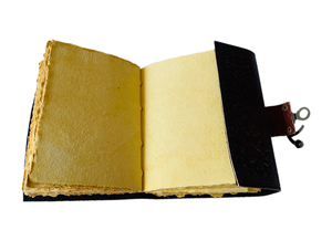 Handmade Soft Genuine Leather Day of the Dead Skull Embossed Design <strong>Notebook</strong> <strong>With</strong> Brown &amp; Yellow <strong>Color</strong> Journal Writing <strong>Note</strong> Book - Product Image 6