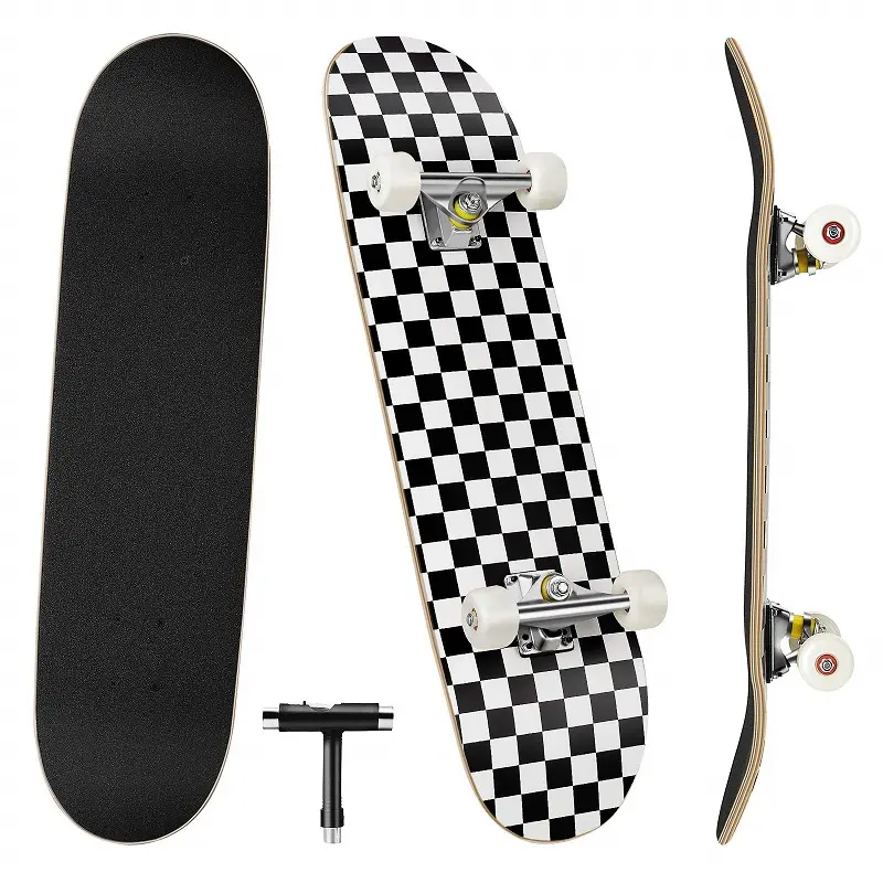 Zhoya – Skateboard professionnel en bois pour enfants, roues personnalisées, patins vierges, Longboard, Skateboard, planche à roulettes, complet pour adultes et garçons
