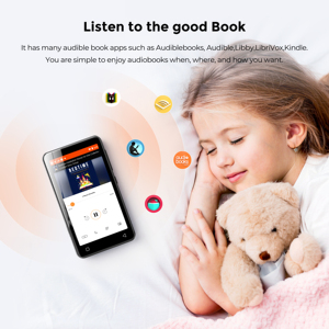 เครื่องเล่นเพลงแอนดรอยด์4.0แบบพกพาหน้าจอสัมผัสความละเอียด MP4 MP3วิทยุเอฟเอ็ม WAV/FLAC ดาวน์โหลดเพลงรองรับ e-book APE สำหรับใช้ในรถยนต์ - Product Image 3