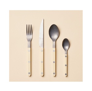 Designer Stainless Steel Cutlery Set with <strong>Smooth</strong> Wooden <strong>Handles</strong> Perfect for Gifting or Daily Use in Homes and Cafes - Product Image 4