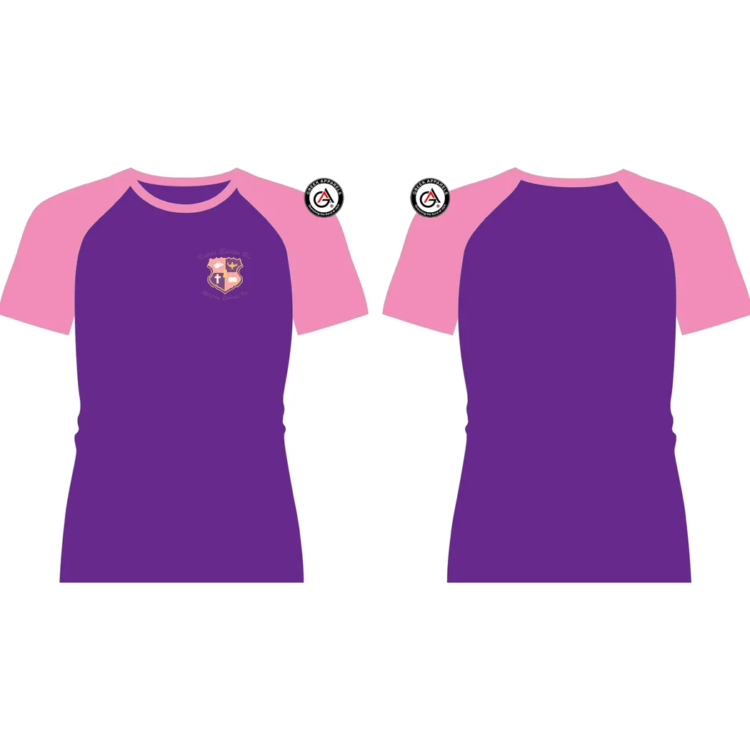 Kapa Epsilon Psi O collo T-Shirt donna colore personalizzato manica corta T-Shirt 100% cotone da donna T-Shirt