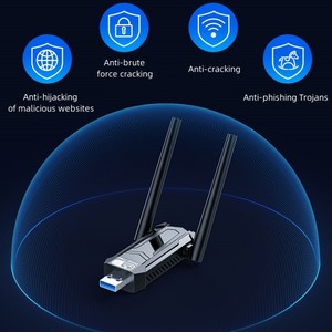Wifi双天线5dBi接收器1300Mbps 5Ghz 2.4Ghz双频USB 3.0台式电脑无线网卡适配器 - Product Image 3