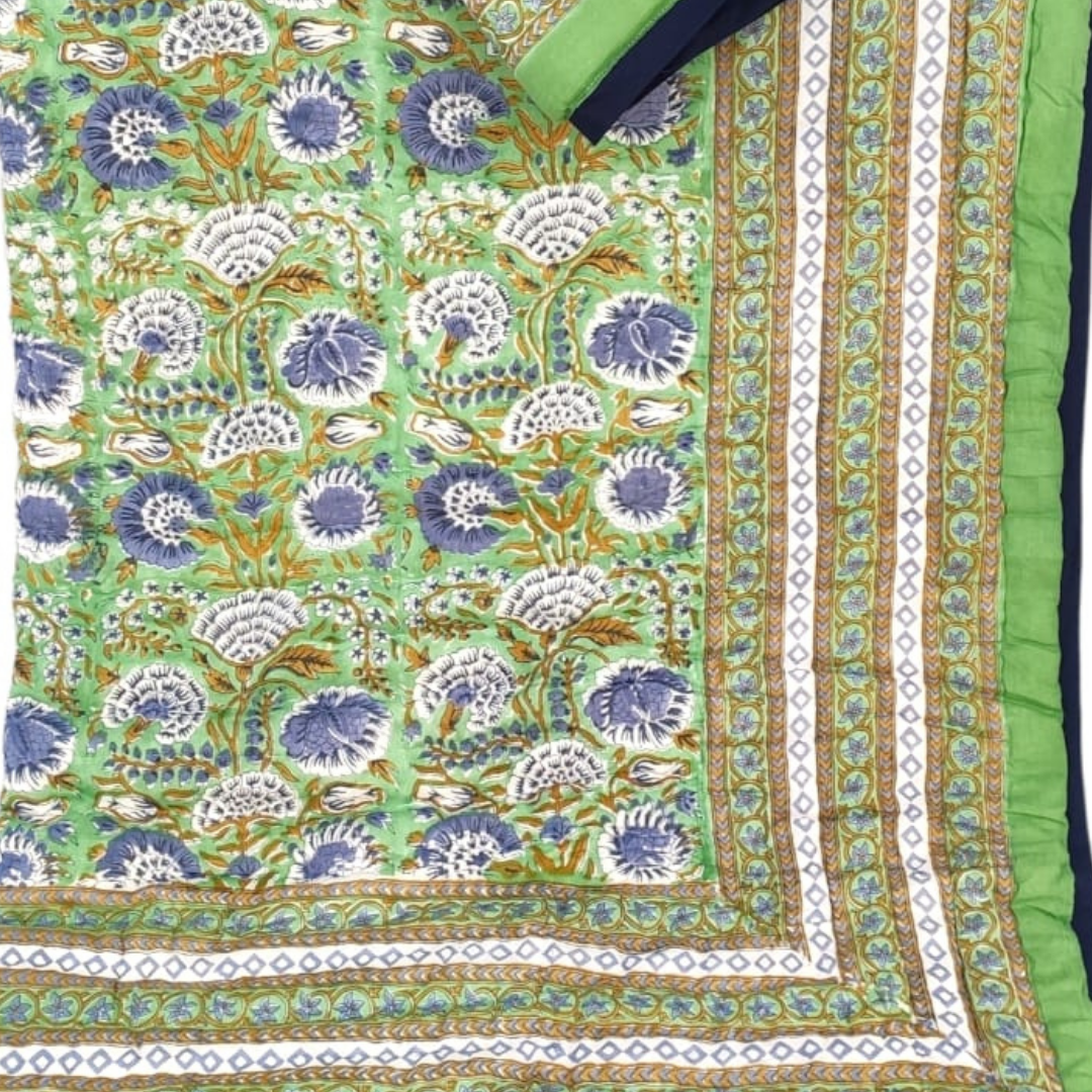 Light Green & Blue