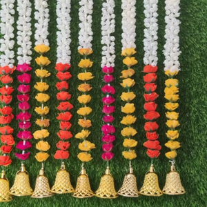 Mogra Rose Bell String Flower Garland Floral Wedding Decoration Diwali Festival Event <strong>Cradle</strong> Ceremony Christmas New Decor Idea - Product Image 1