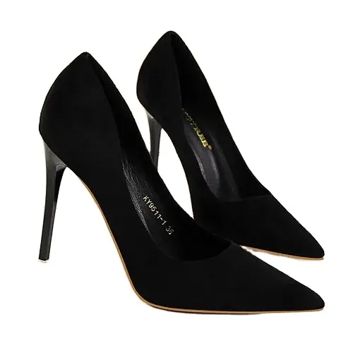 Venta al por mayor Calzado de moda para mujer Hermosos zapatos de tacón alto de gamuza para uso ocasional a los mejores precios de EE. UU.
