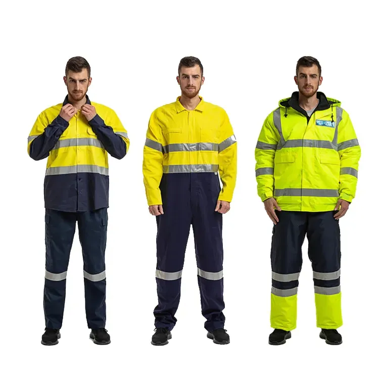 Unisex kadın erkek Motor mekanik üniforma yüksek görünürlük güvenlik güvenli iş elbiseleri iş pantolonu fabrika işçi üniforması