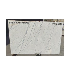 インドの輸出品質ライラック白い大理石<span class=keywords><strong>18mm</strong></span>フローリングのカウンタートップと壁のクラッディング天然石スラブ