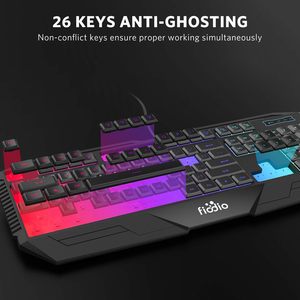 GRAN VENTA Combo de teclado y mouse para computadora gaming, teclados ergonómicos