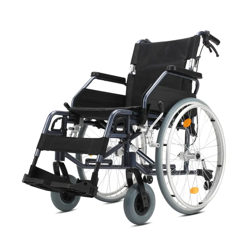 Silla de paseo ligera para adultos Silla de Ruedas Ligera para personas mayores silla de ruedas manual de aluminio fabricante de fábrica