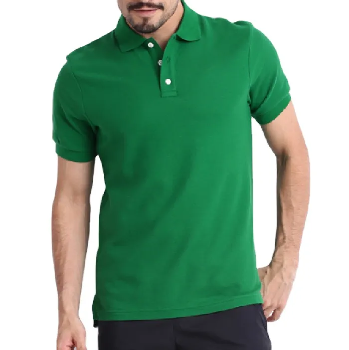 थोक वस्त्र परिधान कारखाने पुरुषों की सादा कस्टम कढ़ाई उच्च गुणवत्ता 100% कपास पुरुषों की पोलो शर्ट