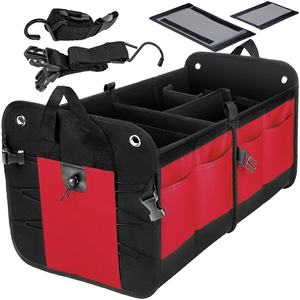 Premium ayarlanabilir çok bölmeler SUV gövde organizatör özel depolama araba organizatör lüks arabalar için taşınabilir ve katlanabilir - Product Image 3
