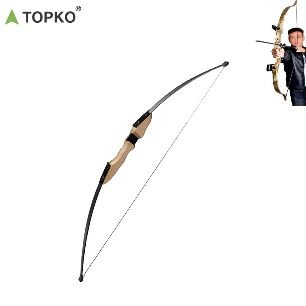 TOPKO-Arco de caza de madera de alta calidad, arco recurvo para caza al aire libre
