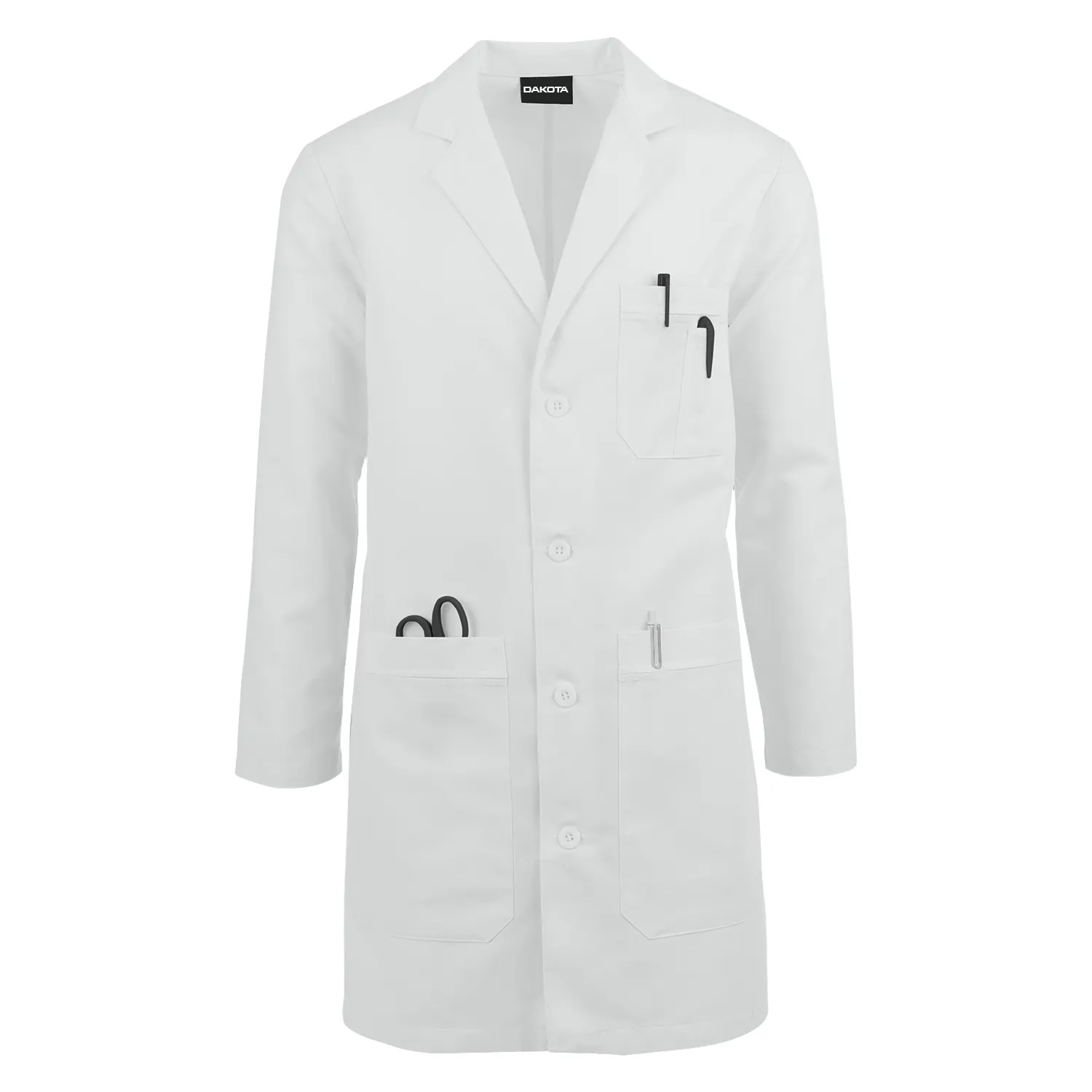 Venta al por mayor suave manga larga transpirable unisex multi bolsillos batas de laboratorio médico uniforme abrigos