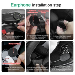 EJEAS-Interfono para casco de motocicleta, auriculares Q8 con Bluetooth, altavoz con micrófono, Radio FM para casco de motocicleta - Product Image 5
