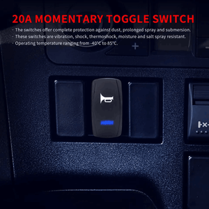 Siyah tek Rocker anahtarı LED 12V tekne şeklinde basmalı düğme anahtarı anlık su geçirmez otomatik tren ATV tekne deniz geçiş anahtarı - Product Image 2