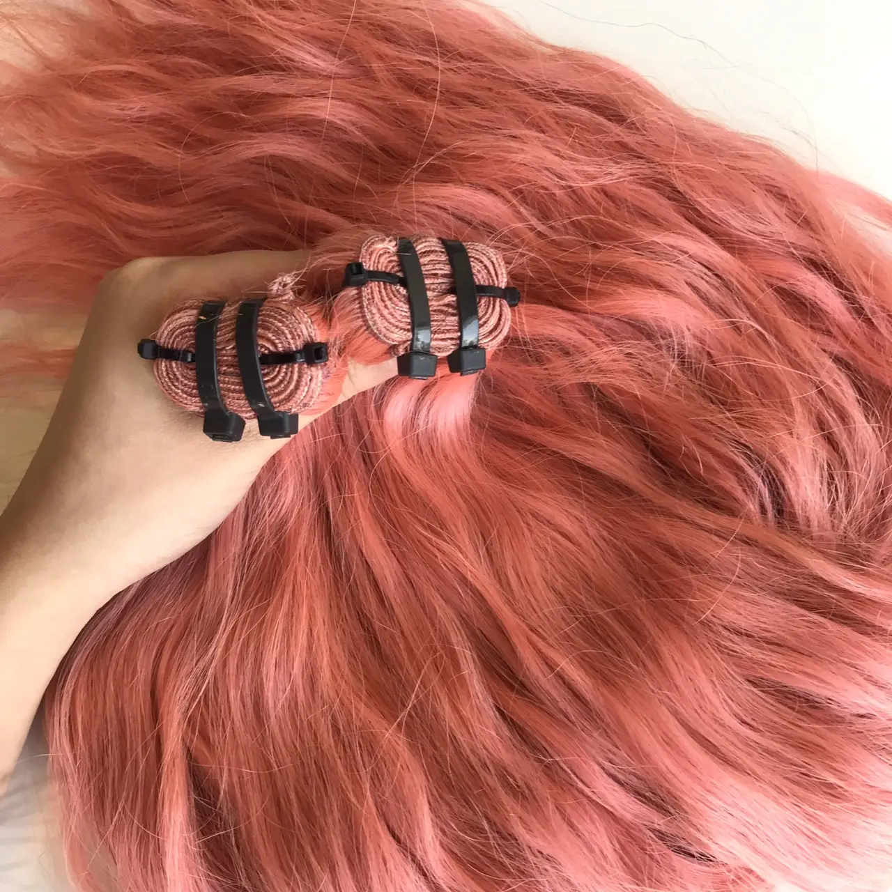 Melhor Preço Rosa Natural Ondulado Intacta Cutícula De Cabelo Humano Massa Natural Ondulada Trama, Cabelo Virgem Não Transformados, Pacotes De Cabelo Por Atacado