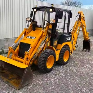 JCB 1CX Skid Steer Loader com Roda/Crawler Tipo em Movimento 3 Ton Carga Nominal Mini Front Bucket e Pump-Drive uma Retroescavadeira