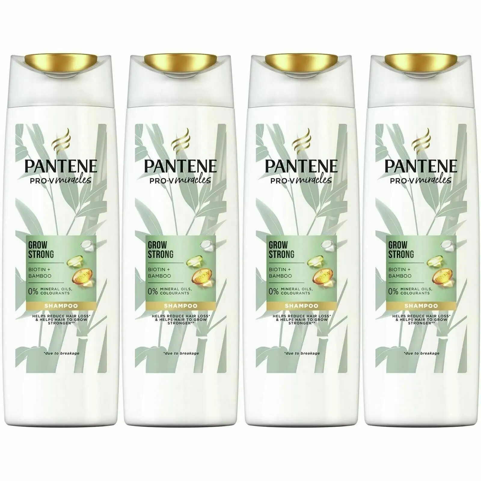 Pantene Pro-V Miracles เติบโตแชมพูที่แข็งแกร่งด้วยไบโอตินและไม้ไผ่ แพ็ค 6 ชิ้น (6 x 250 มล.) ความงาม ผมร่วง ผู้หญิง, การดูแลเส้นผม,