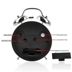 Orologio con funzione di retroilluminazione notturna movimento silenzioso ad alto Volume comodino allarme luminoso per camera da letto