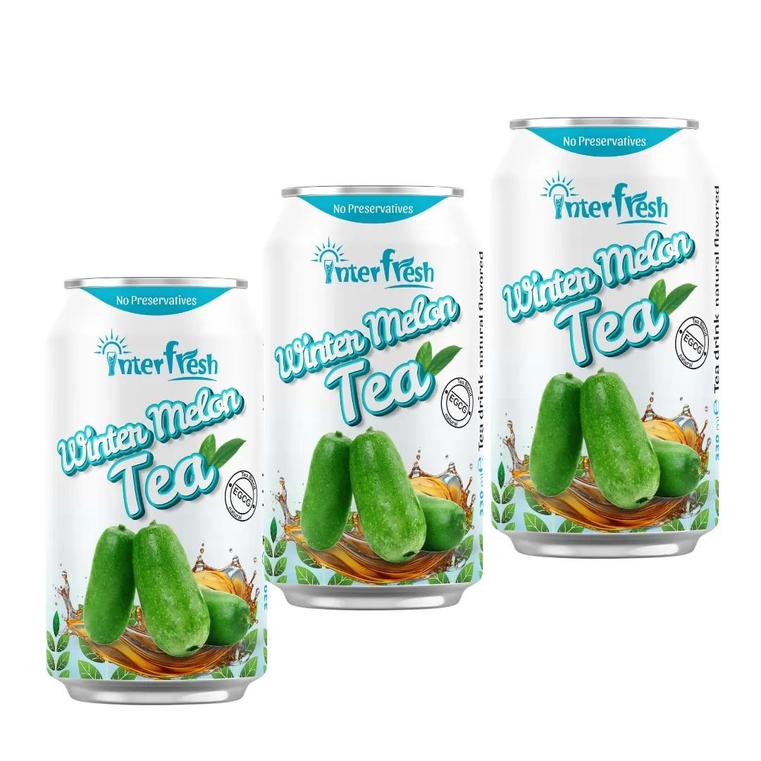 Bebida de jugo de melón de invierno de 330ml, té de etiqueta privada, muestra gratis hecha en Vietnam Factory (OEM ODM), bebida de jugo de fruta, té