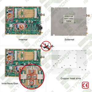300MHz-1700MHz wideband 150W VHF Drone FPV Jammer เครื่องขยายเสียงสัญญาณดิจิตอลบรอดแบนด์ RF ป้องกันโดรน - Product Image 2
